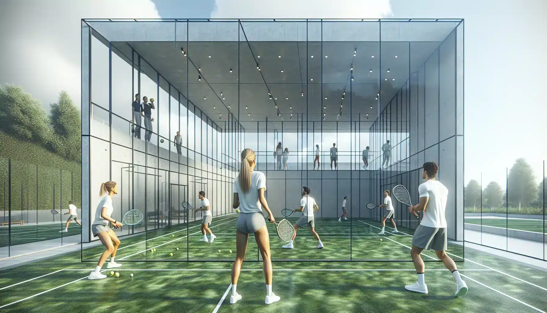 Padelbane slik er bygget brukes veggene taktisk spill god opplevelse hovedbilde