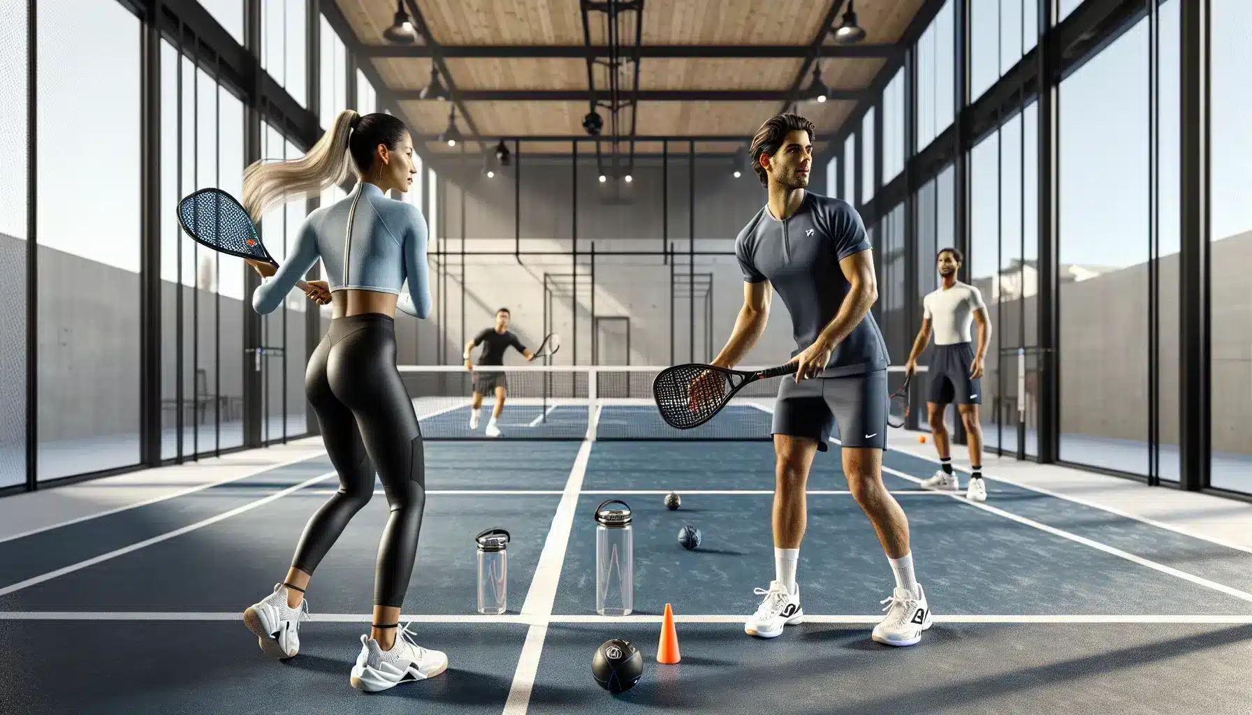 Padeltrening mosjonister holde seg form ha goy hovedbilde